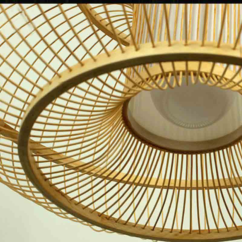 Bamboo Wicker Rattan Lampshade Pendant Light By Artisan Living-2