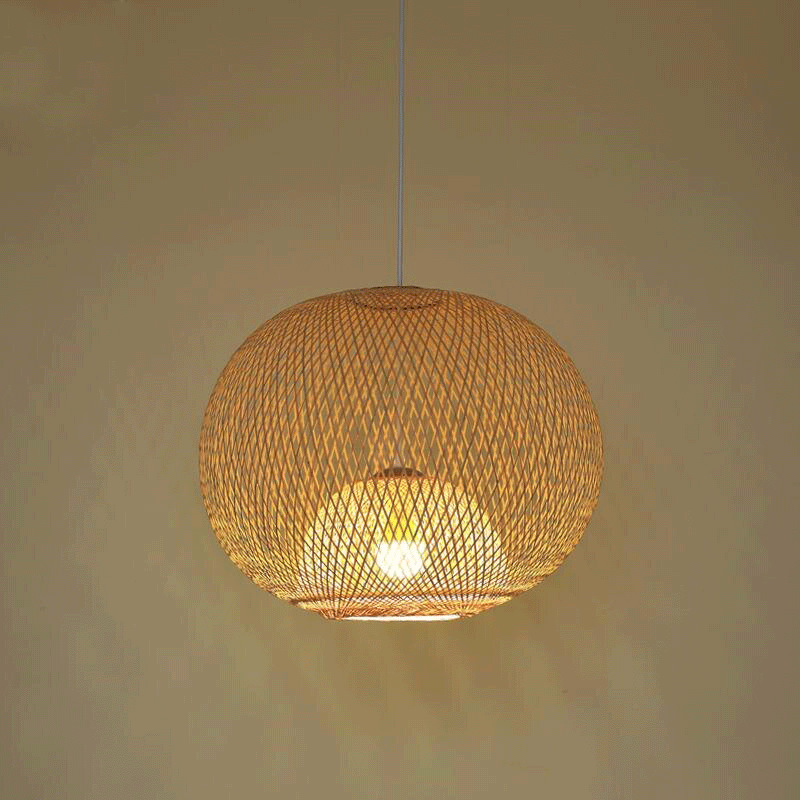 Bamboo Rattan Wicker Chandelier By Artisan Living-2