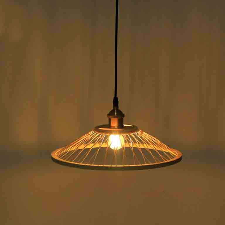 Bamboo Wicker Rattan Office Pendant Light By Artisan Living-2