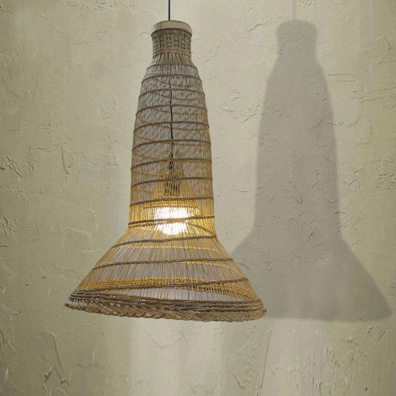 Bamboo Wicker Rattan Pendant Light By Artisan Living-12127-5