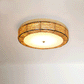 Wood Wicker Rattan Round Ceiling Light by Artisan Living-2