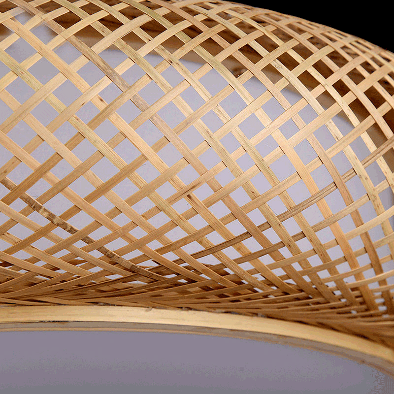 Bamboo Wicker Hand Knitted Ceiling Light By Artisan Living-2