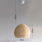 Wicker Rattan Round Basket Shade Pendant Light By Artisan Living-3