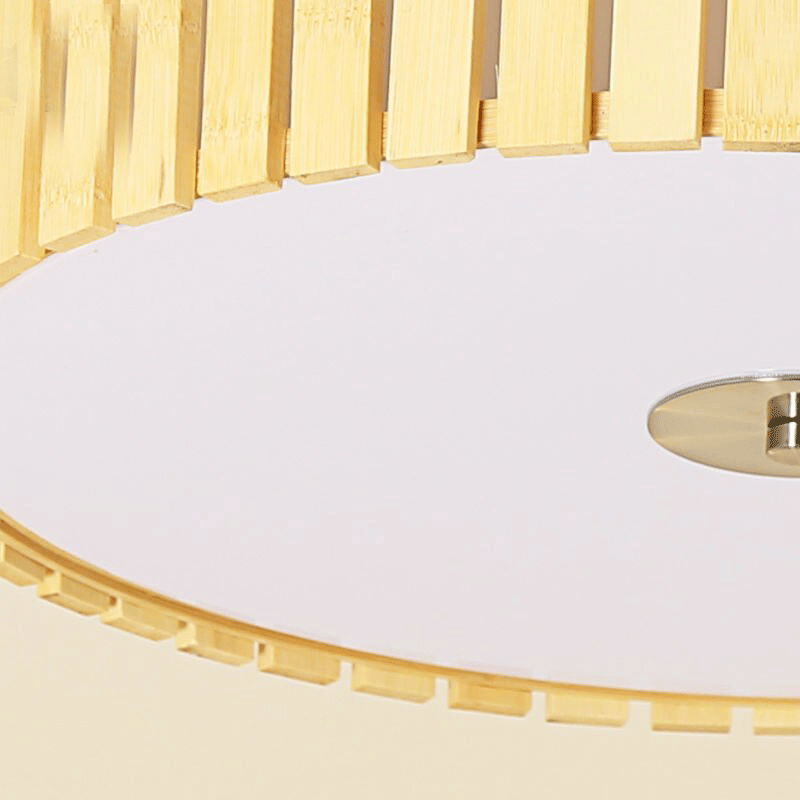 LED Bamboo Round Ceiling Light By Artisan Living-2