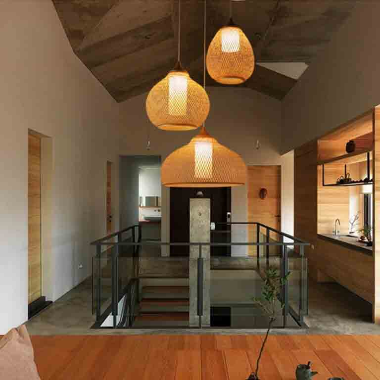 Bamboo Wicker Rattan Calabash Pendant Light By Artisan Living-6