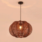 Wicker Rattan Shade Pumpkin Pendant Light By Artisan Living-3