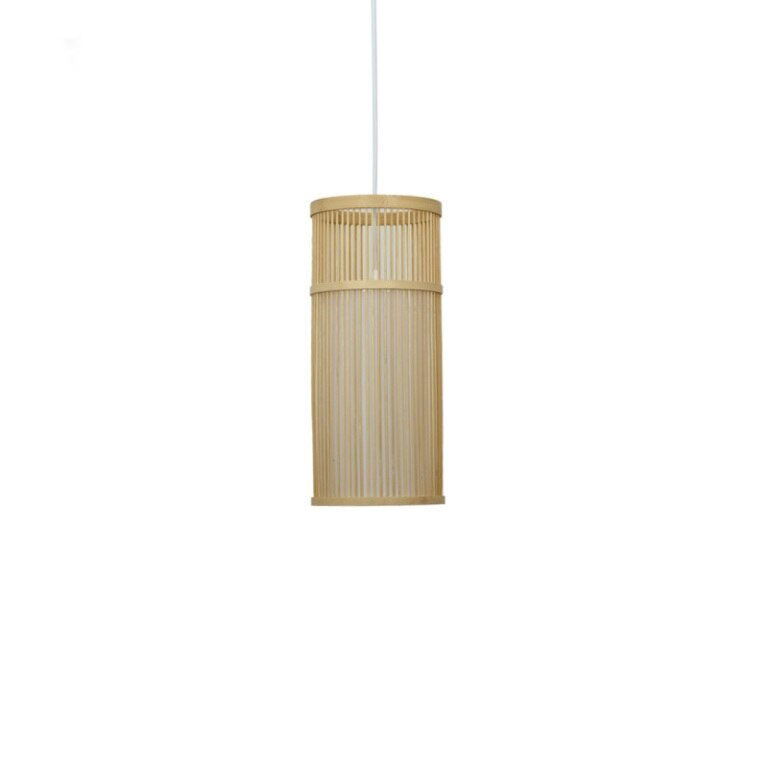 Bamboo Wicker Rattan Tube Pendant Light By Artisan Living-2
