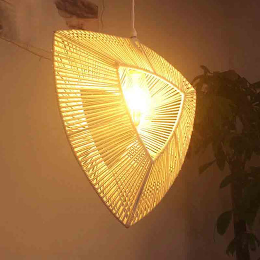 Wicker Rattan Heart Shade Pendant Light By Artisan Living | ModishStore | Pendant Lamps