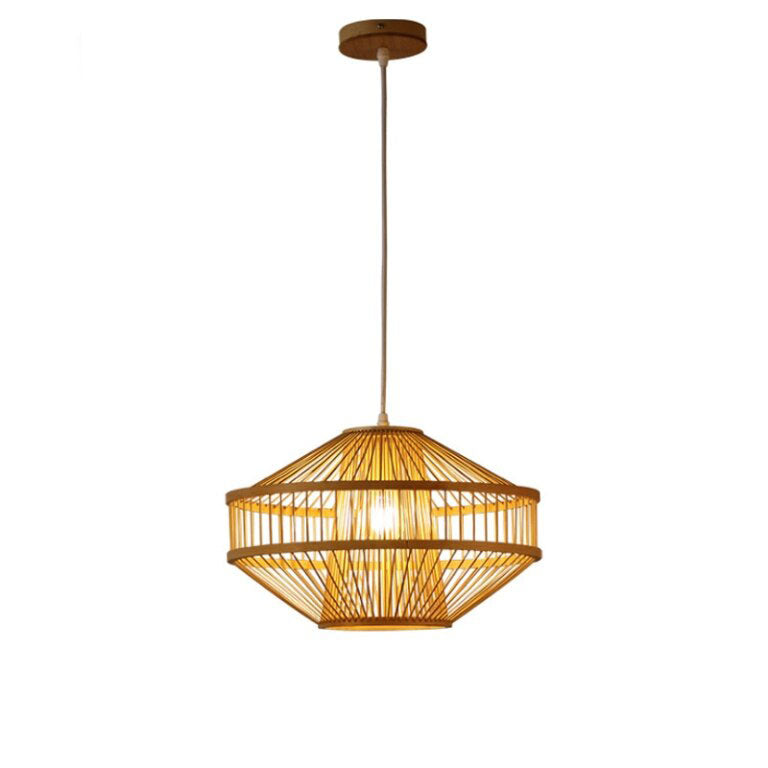 Bamboo Rattan Lantern Pendant Light By Artisan Living-3
