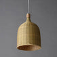 Bamboo Wicker Rattan Round Basket Bucket Pendant Light By Artisan Living-4