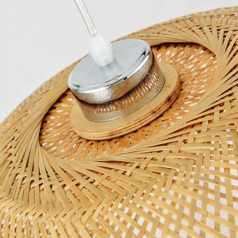 Bamboo Wicker Rattan Lantern Pendant Light By Artisan Living-4