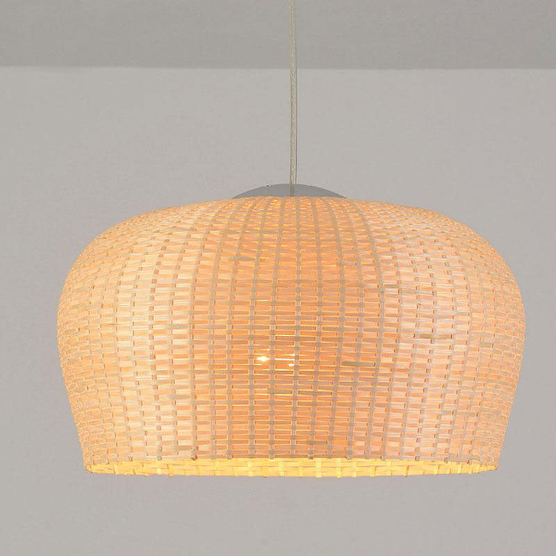 Bamboo Wicker Rattan Shade Pendant Light By Artisan Living-3