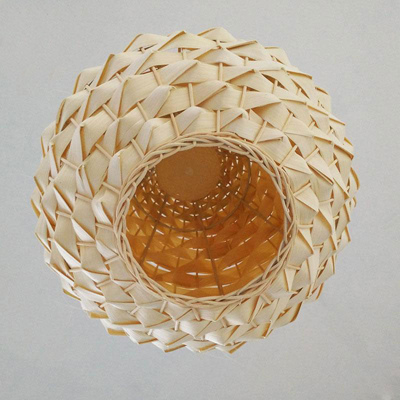Bamboo Wicker Rattan Pineapple Pendant Light By Artisan Living-3