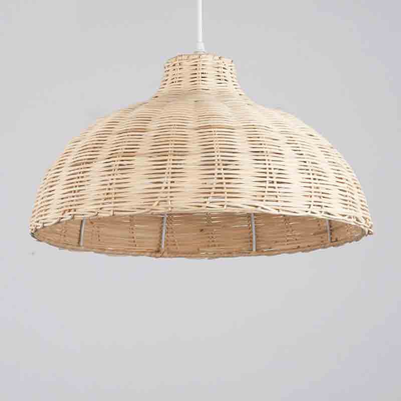Round Natural Wicker Pendant Light By Artisan Living-3