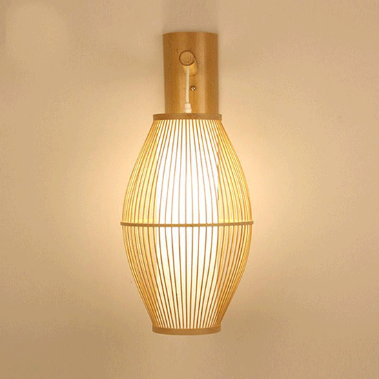 Bamboo Wicker Rattan Lantern Shade Wall Lamp By Artisan Living – Modish