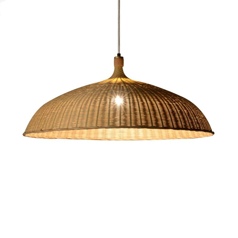 Bamboo Basket Rustic Pendant Lamp-4