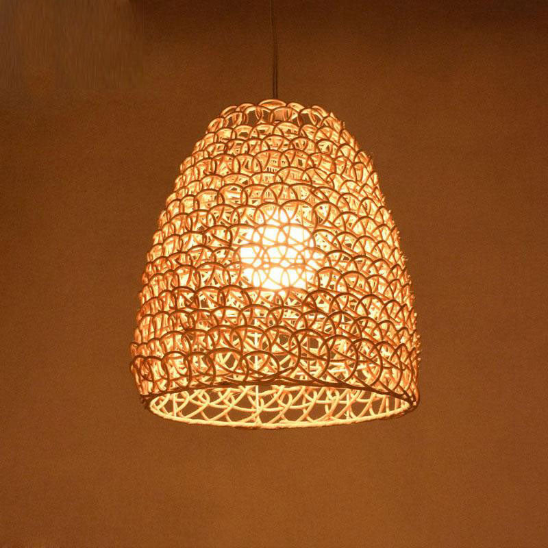 Wicker Rattan Shade Pendant Light By Artisan Living-12188-6