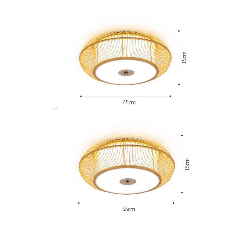 Bamboo Wicker Ceiling Light Fixture By Artisan Living-3