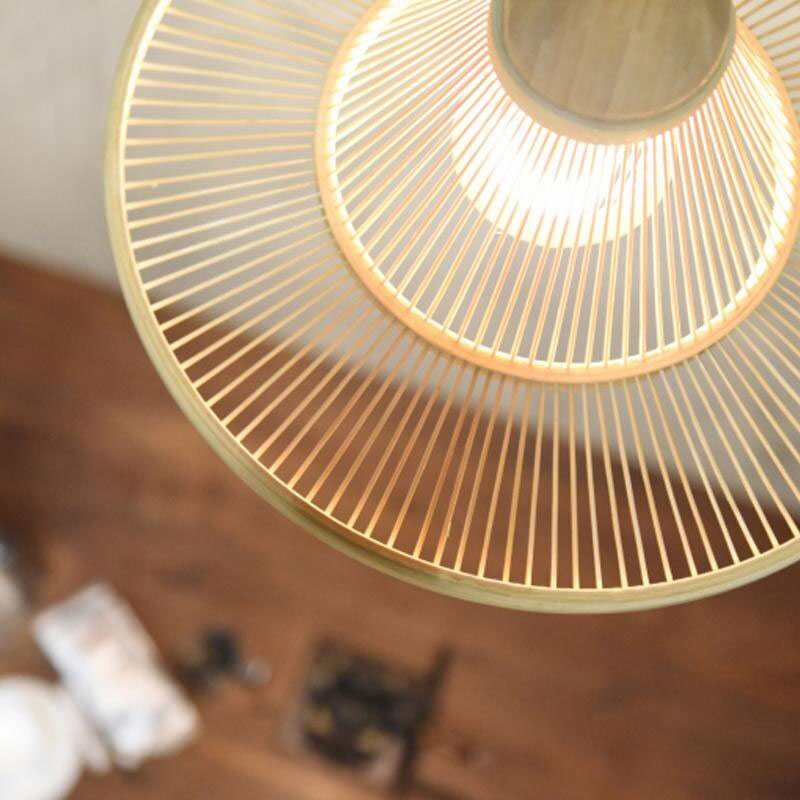 Bamboo Wicker Rattan Hat Shade Pendant Lighting By Artisan Living-4