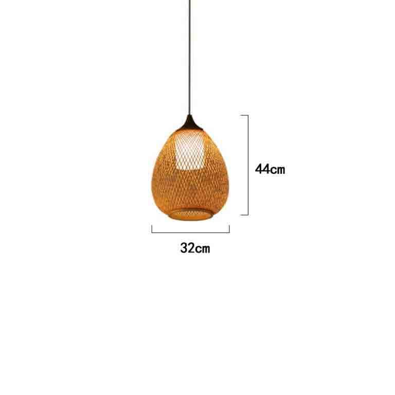 Bamboo Wicker Rattan Calabash Pendant Light By Artisan Living-2