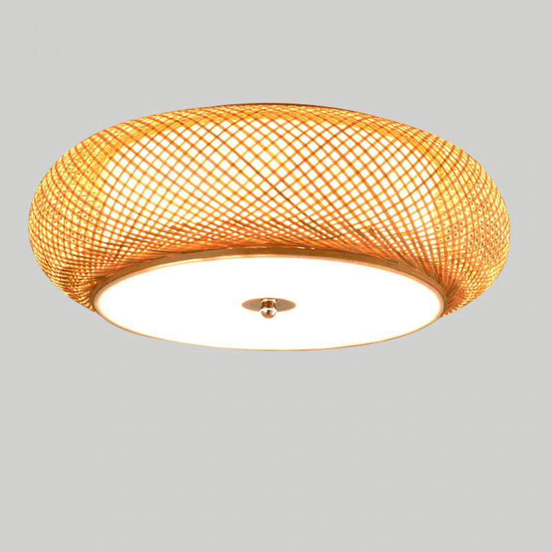 Bamboo Wicker Hand Knitted Ceiling Light By Artisan Living-3
