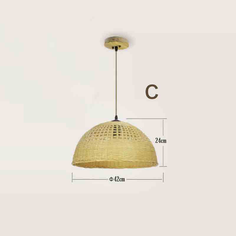 Original Design Bamboo Wicker Rattan Shade Pendant Light By Artisan Living-2