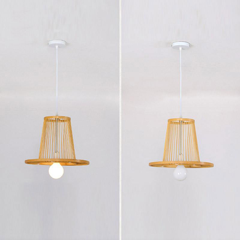 Bamboo Shade Hat Pendant Light By Artisan Living-4