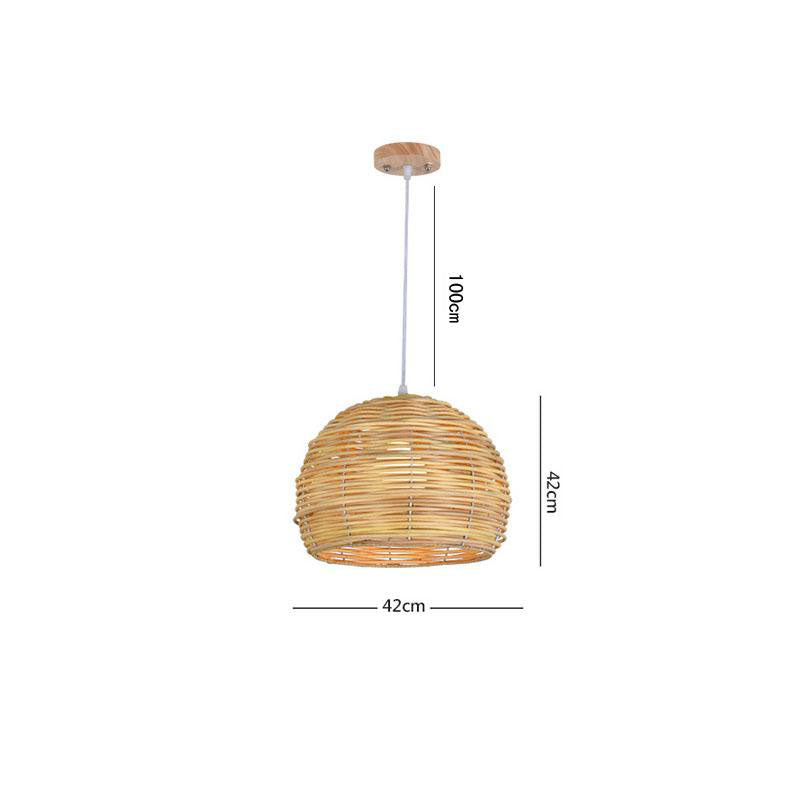Wicker Rattan Shade Pendant Light By Artisan Living-6