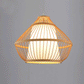 Bamboo Wicker Rattan Pyramid Pendant Light By Artisan Living-4