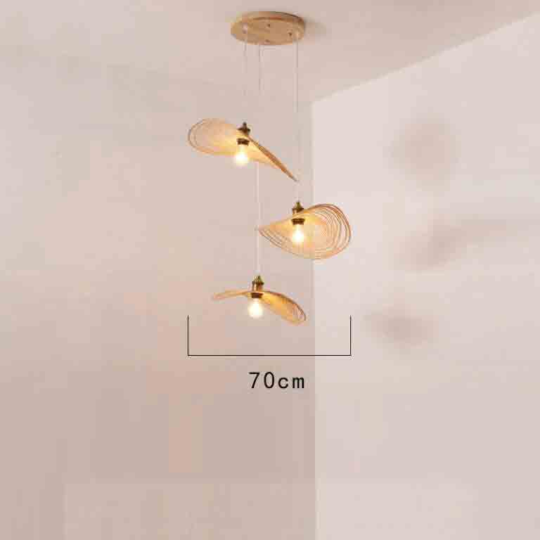 Bamboo Wicker Rattan Cap Pendant Light By Artisan Living-2