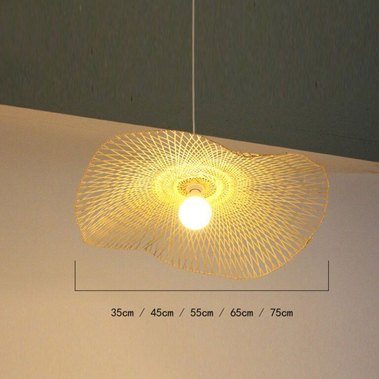 Bamboo Wicker Rattan Bloom Pendant Light By Artisan Living-7