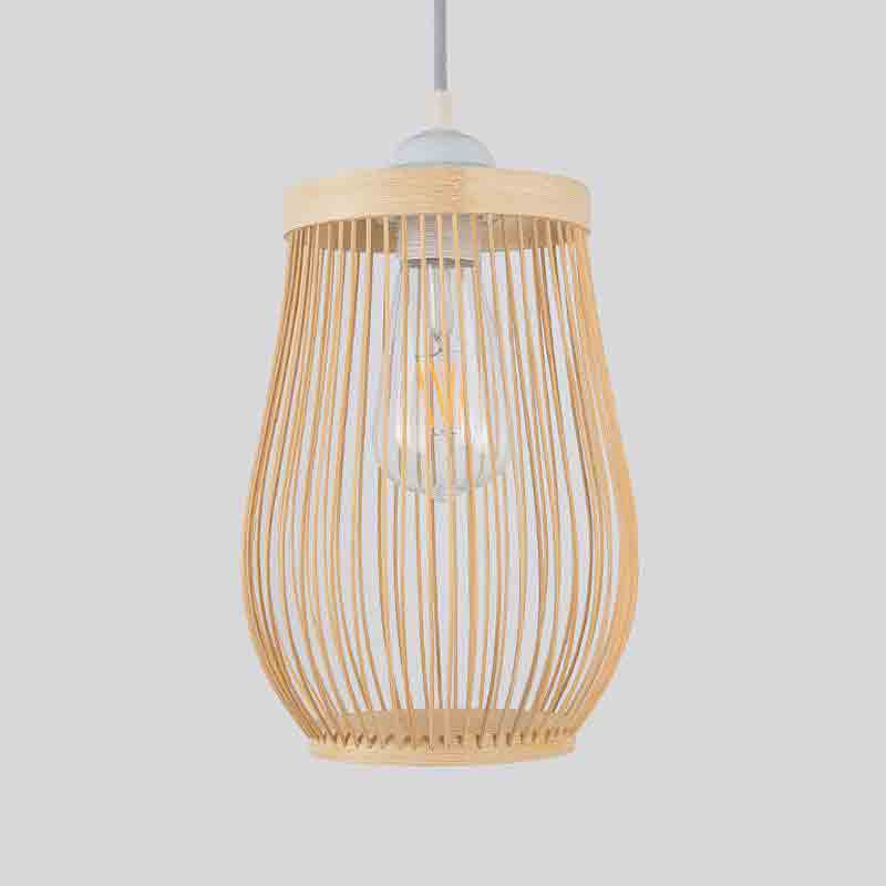 Bamboo Wicker Rattan Lantern Pendant Light By Artisan Living-12066-3