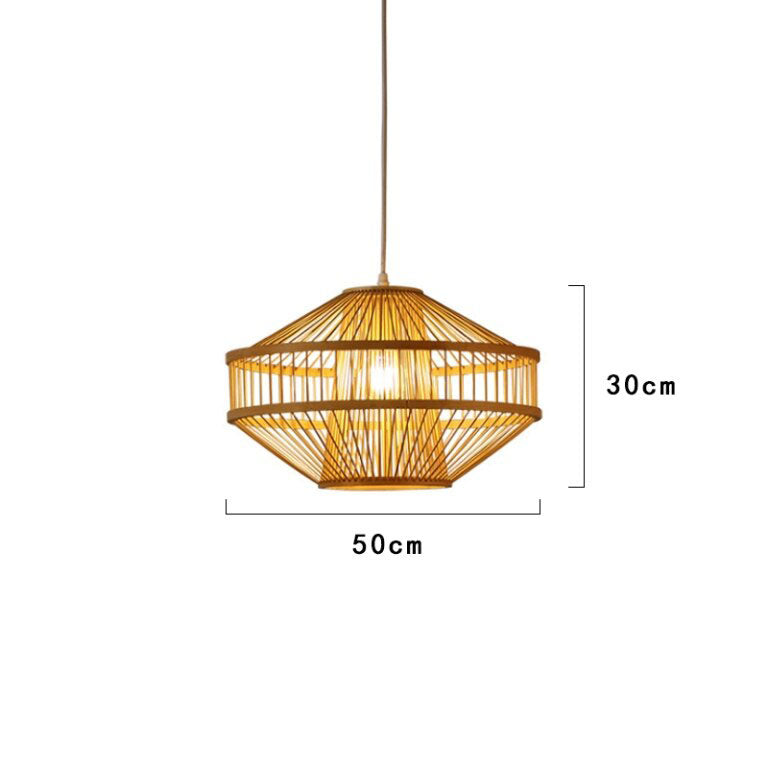 Bamboo Rattan Lantern Pendant Light By Artisan Living-8