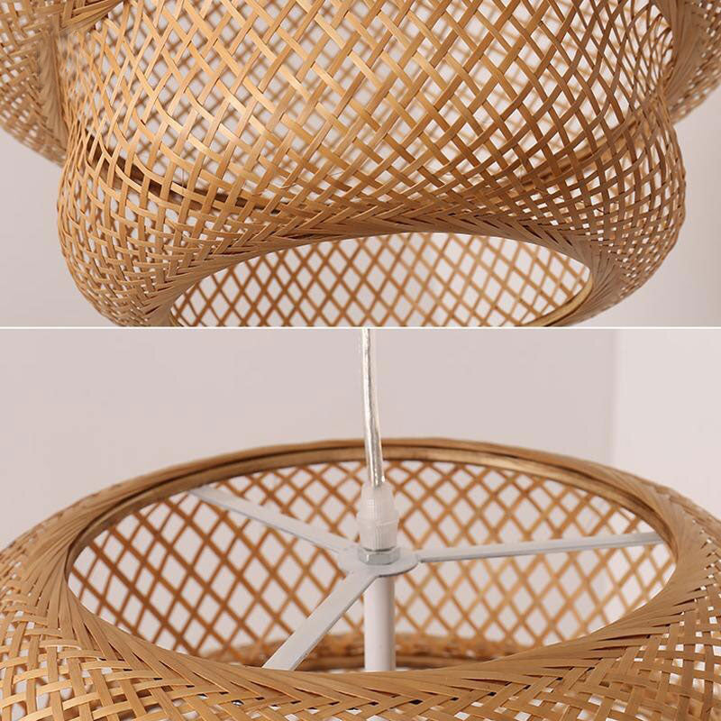 Bamboo Wicker Rattan Shade Pendant Light By Artisan Living-12289-3