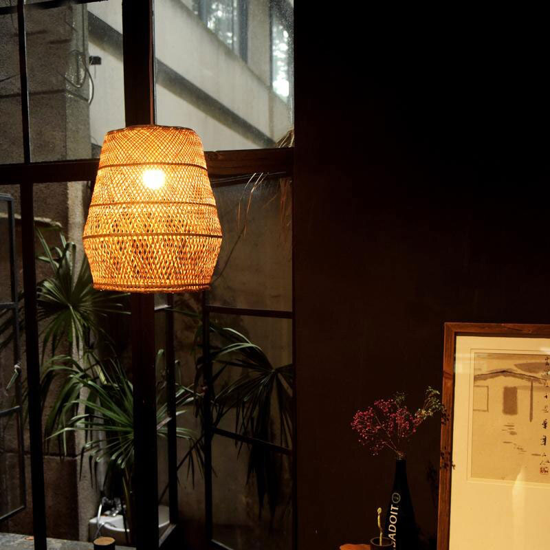 Bamboo Wicker Rattan Pendant Light By Artisan Living-12249-5