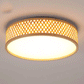 Round Bamboo Wicker Rattan Acrylic LED Ceiling Light by Artisan Living-6