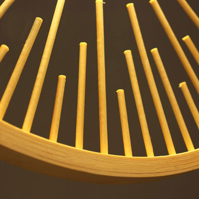 Bamboo Ring Wheel Lampshade Pendant Light By Artisan Living-2