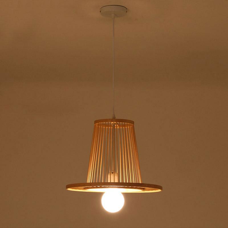 Bamboo Shade Hat Pendant Light By Artisan Living-2