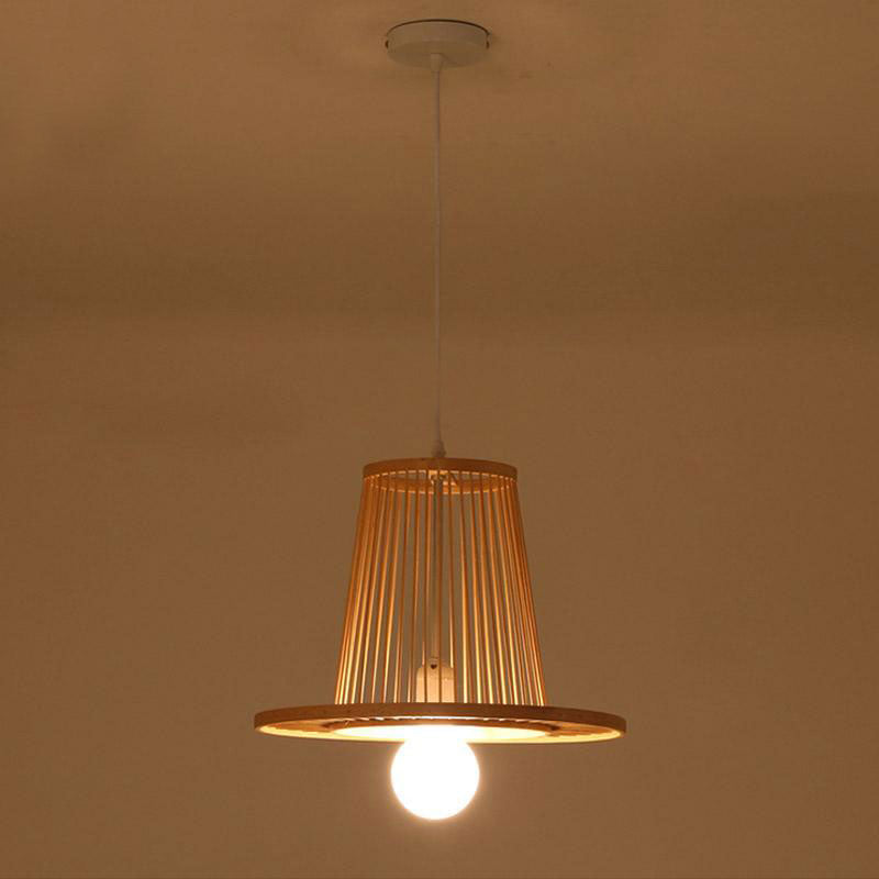 Bamboo Shade Hat Pendant Light By Artisan Living-7