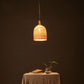 Bamboo Wicker Rattan Round Basket Bucket Pendant Light By Artisan Living | ModishStore | Pendant Lamps