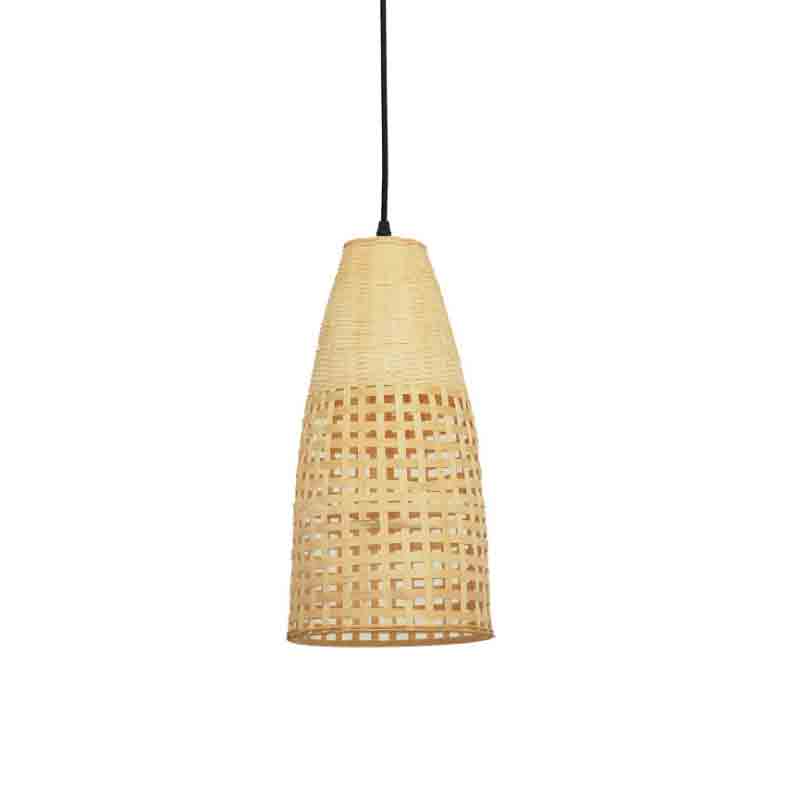 Bamboo Wicker Rattan Long Pendant Light By Artisan Living-3