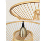 Round Bamboo Wicker Rattan Rod Pendant Light By Artisan Living-3