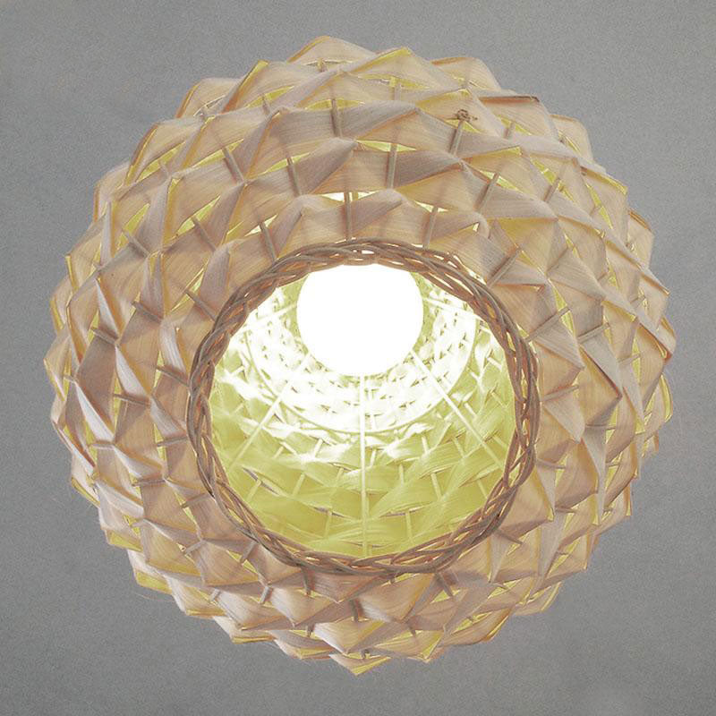Bamboo Wicker Rattan Pineapple Pendant Light By Artisan Living-4