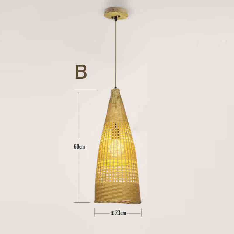 Original Design Bamboo Wicker Rattan Shade Pendant Light By Artisan Living-3