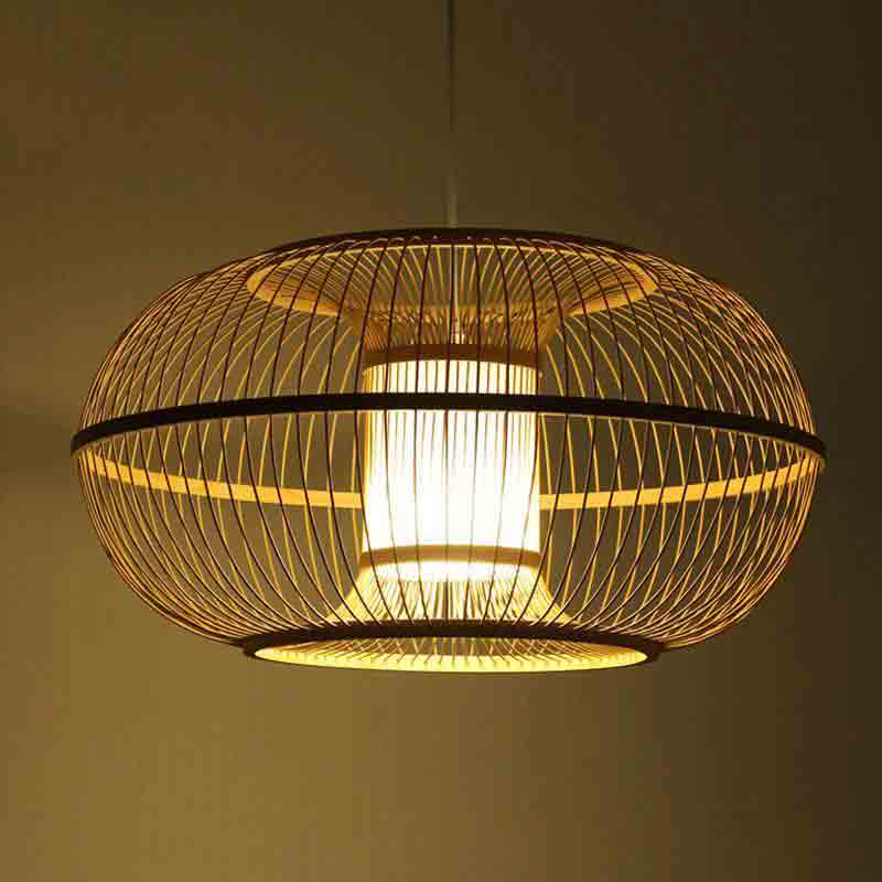 Bamboo Wicker Rattan Lampshade Pendant Light By Artisan Living | ModishStore | Pendant Lamps
