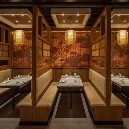 Bamboo Wicker Rattan Lantern Shade Pendant Light By Artisan Living-12128-5