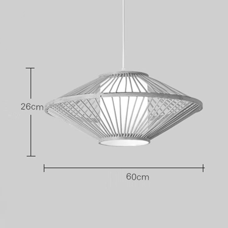 Bamboo Wicker Rattan Pendant Light By Artisan Living-6