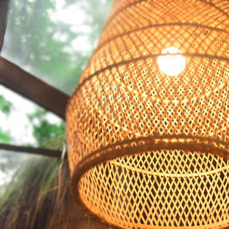 Bamboo Wicker Rattan Pendant Light By Artisan Living-12246-2