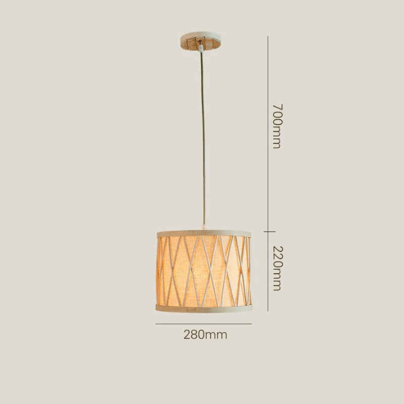 Bamboo Wicker Rattan Shade Pendant Light By Artisan Living-12325-6