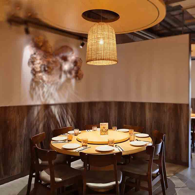 Bamboo Wicker Rattan Square Fence Shade Pendant Light By Artisan Living-5